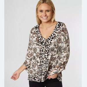 DayTrip Cheetah print Blouse